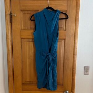 Chic Teal Sleeveless Mini Dress